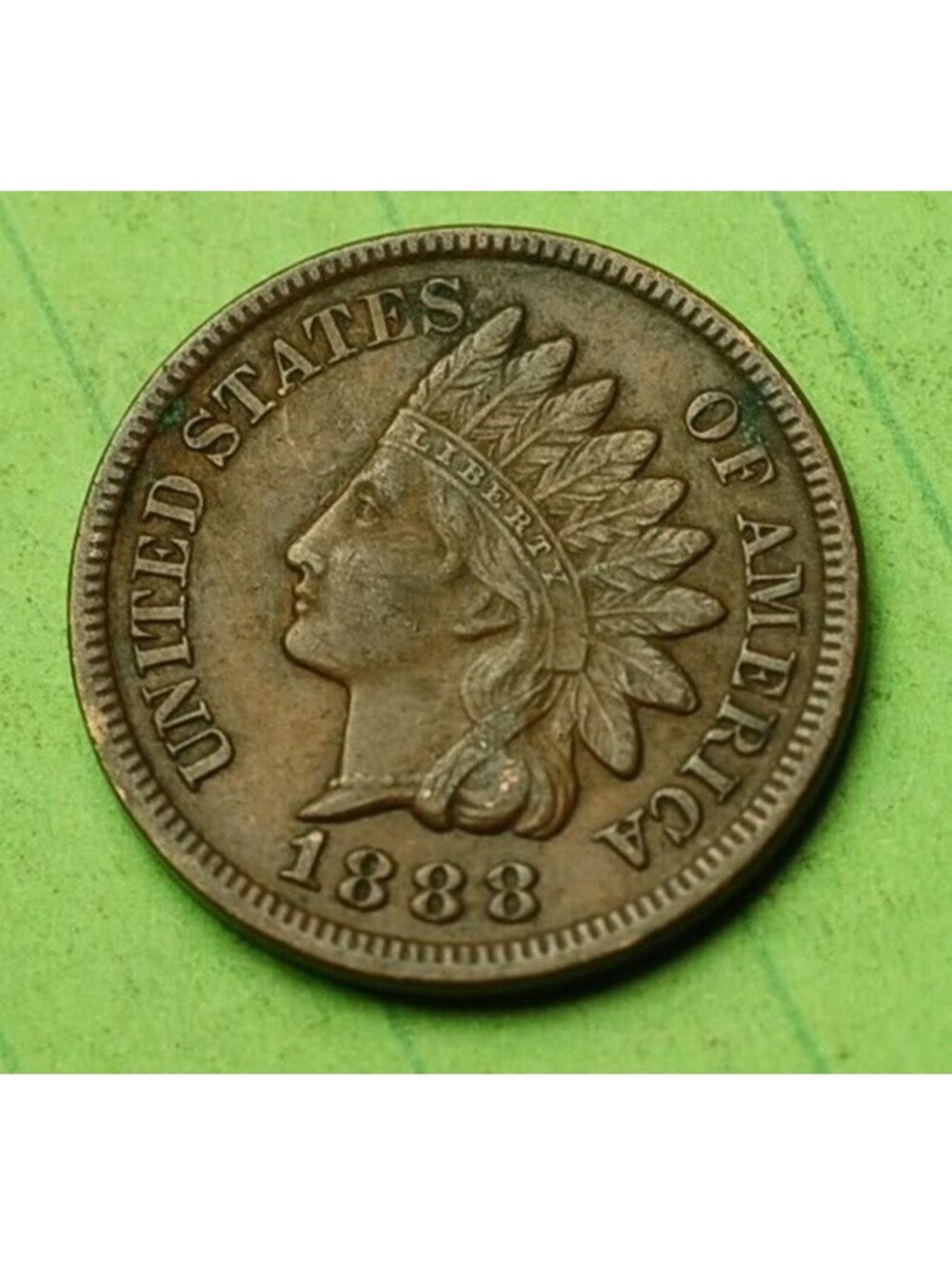 X442 1888 Indian Head Cent Penny 1c - STUNNER - Check Out Our Store old coin